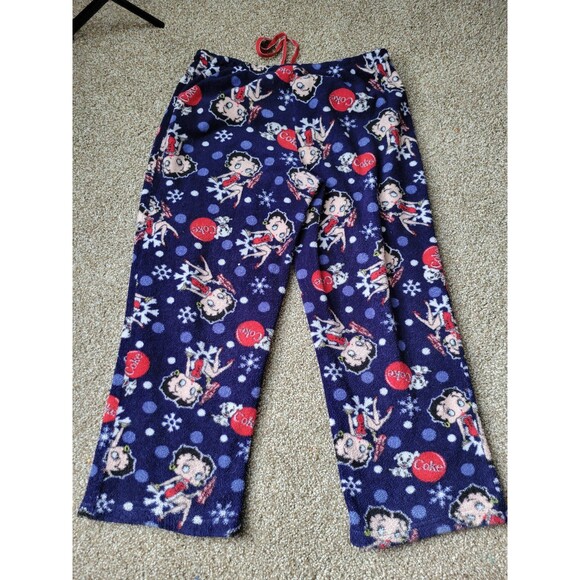 Betty Boop Coca Cola Blue Pajama Pants - Picture 8 of 12